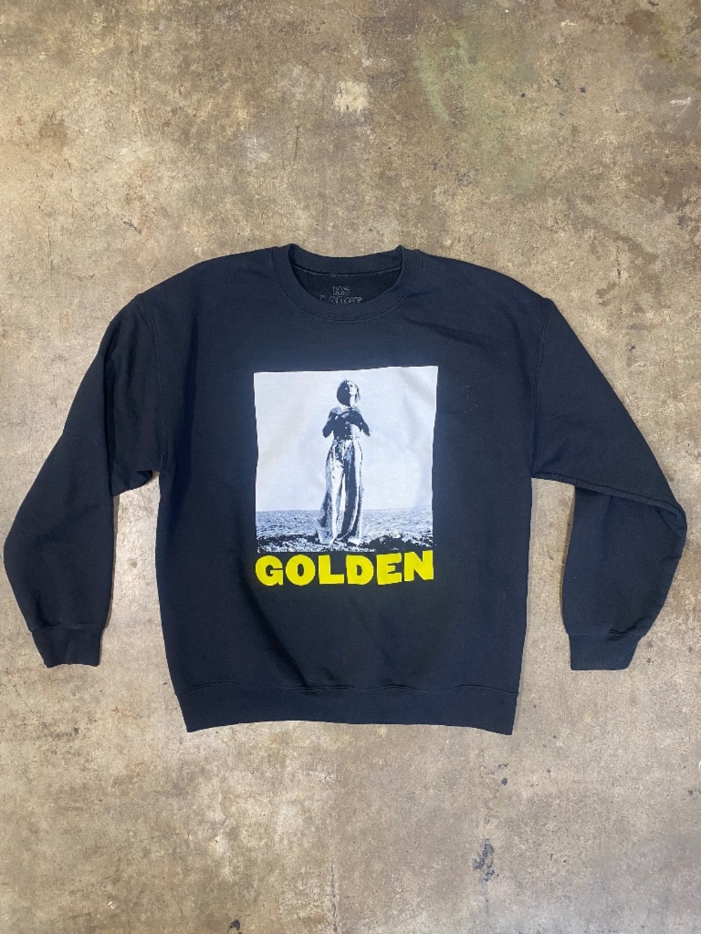 Official Harry Styles Golden Crewneck Sweatshirt Large 2020 Fine Line Merch Blac